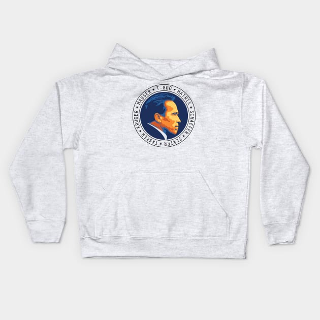 ARNOLD SCHWARZENEGGER Kids Hoodie by VectorVectoria